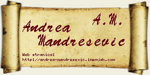 Andrea Mandrešević vizit kartica